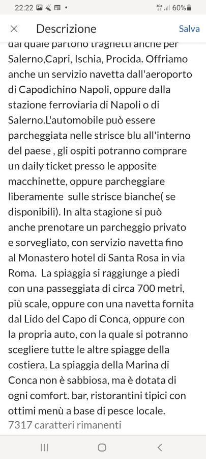 La casina del Pennolo, Casa Stani 60 mq. Conca dei Marini Exterior foto